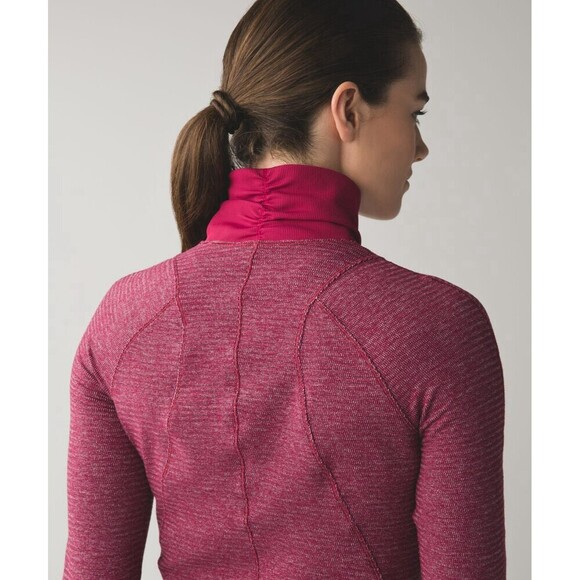 Lululemon Runderful Half Zip Pullover Berry Rumble Bordeaux Drama Yoga Run 6 - Picture 2 of 10